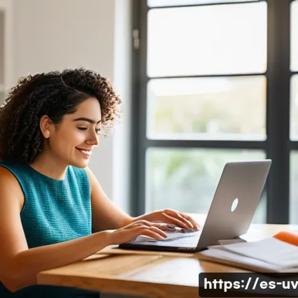 스킬 우선순위화의 모범 사례 - A modern home office scene featuring a young Hispanic professional woman prioritizing skill developm...
