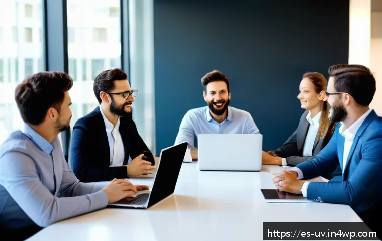 우선순위화된 스킬과 비즈니스 성과의 상관관계 - A diverse professional team engaged in a dynamic office meeting, showcasing active communication wit...